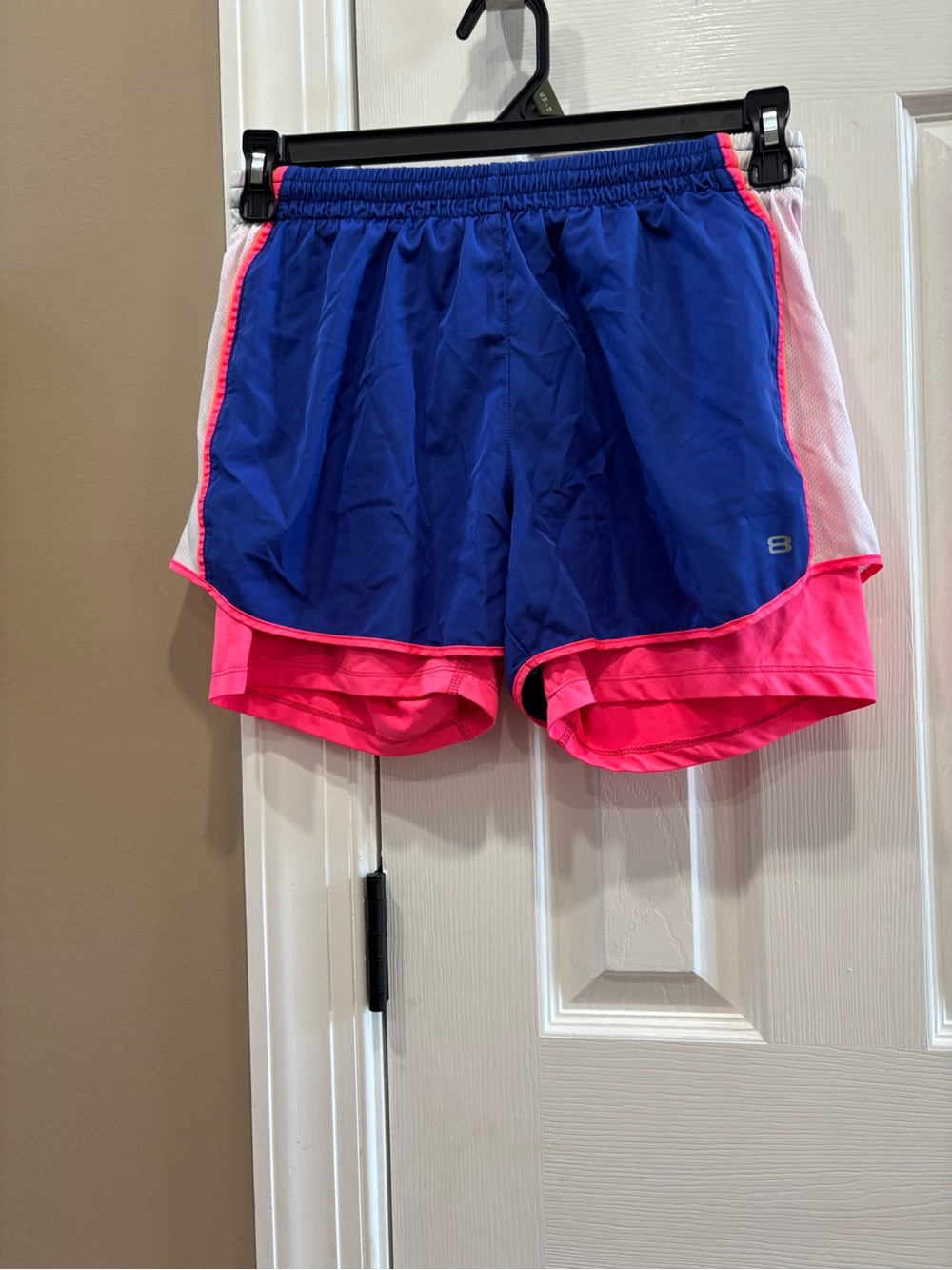 Layer 8 Blue and Hot Pink Athletic Running Shorts